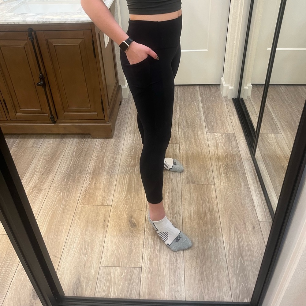 Lululemon All The Right Places size 8 leggings with side pockets and mesh!